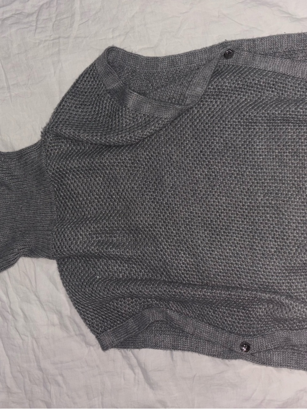 Calvin Klein Gray Knit Poncho Sweater